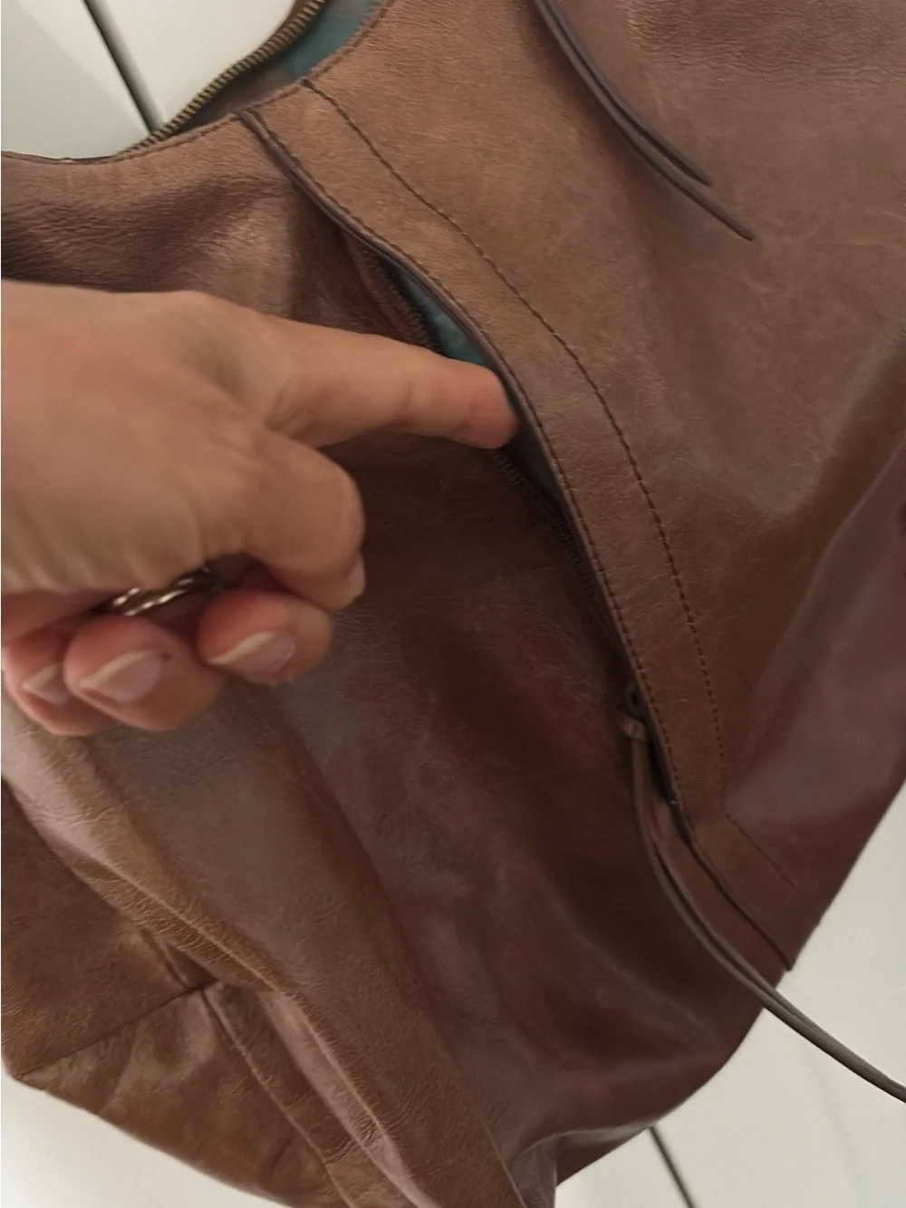 HOBO Brown Leather Shoulder Bag